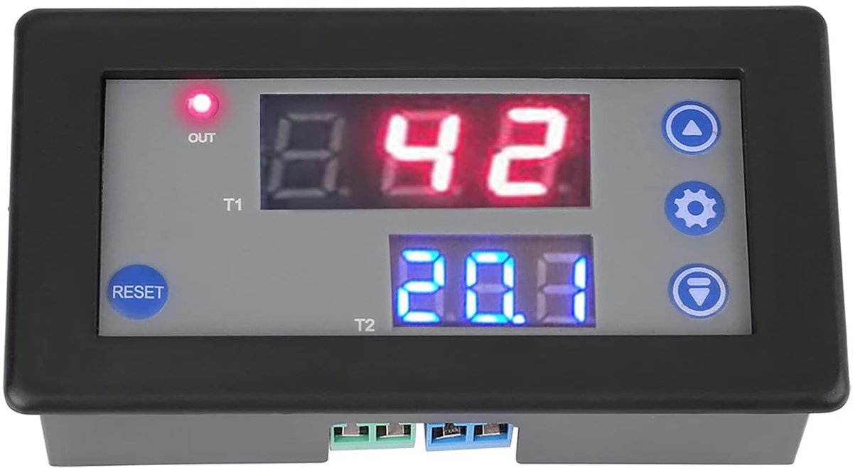 Digitale cyclus timer 12V - dubbele vertraging - LED-display - ideaal voor timercontrole - ShopVlot