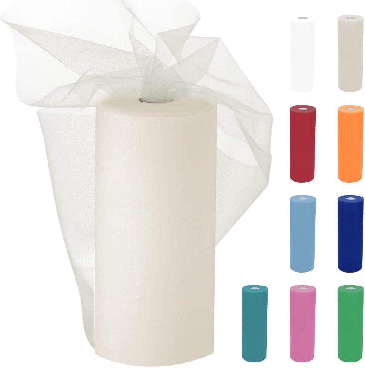 Tulle band 30 x 91,5 m - zachte polyester - naadloos - perfect voor bruiloften - ShopVlot