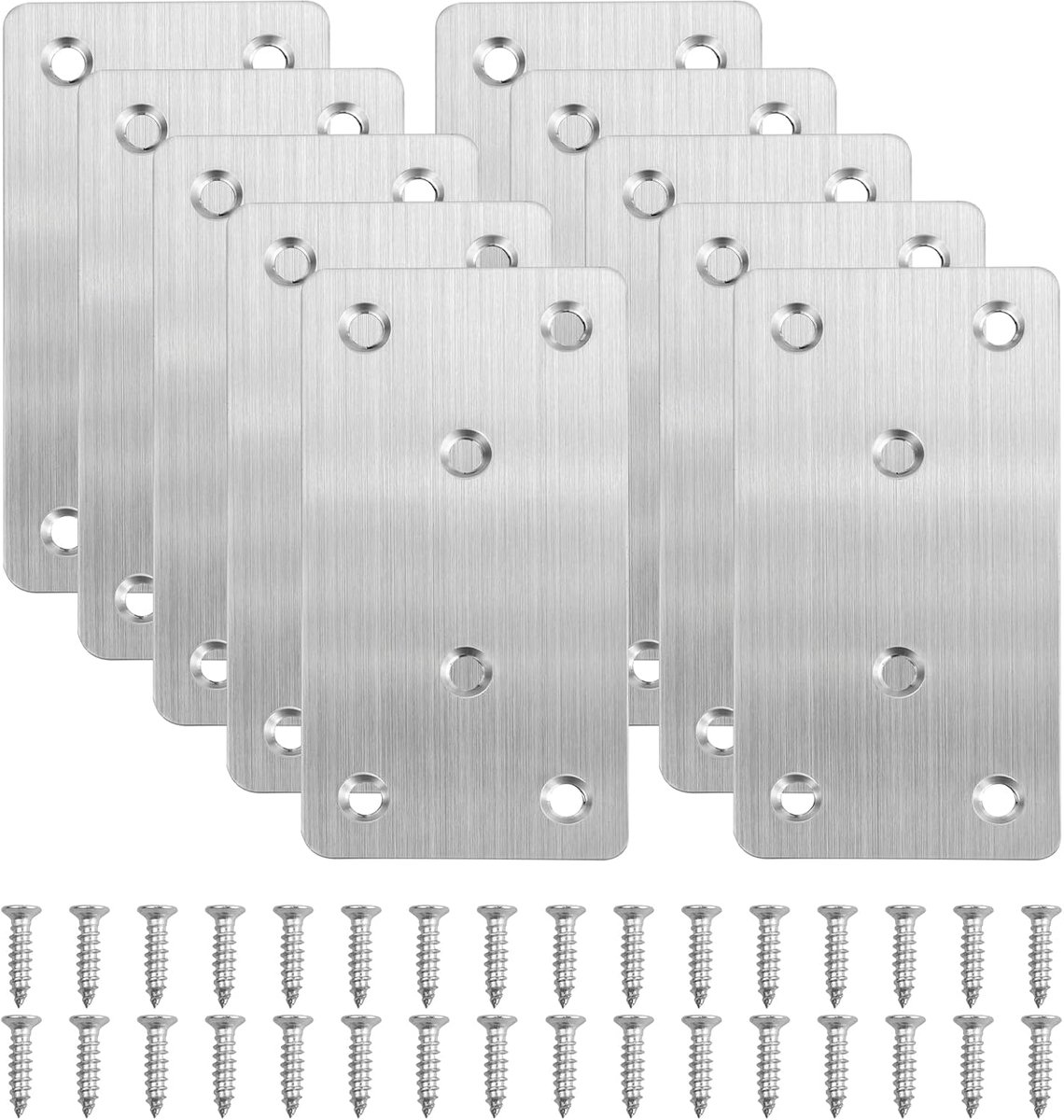 Metalen Beugels 100x50mm - RVS - Stevige Verbinding - Voor Meubelherstel - ShopVlot