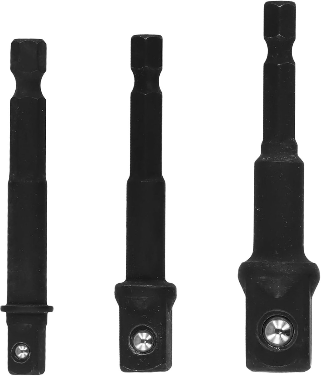 Steeksleuteladapter set 3-delig - 1/4 inch, 3/8 inch en 1/2 inch - hoogwaardig staal - voor precisie gebruik - ShopVlot
