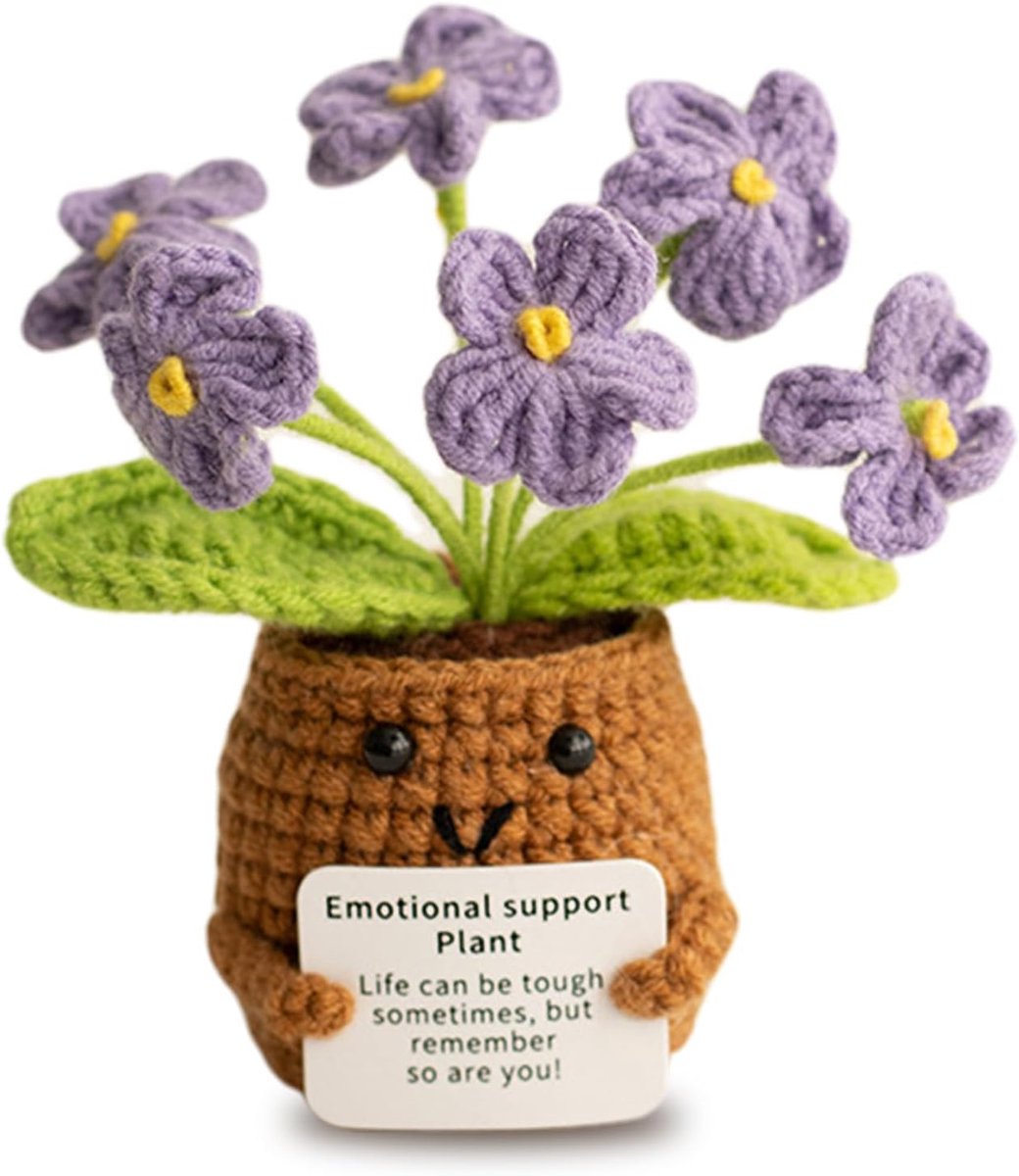 Pocket Hug bloemen - gehaakt - handgemaakt - geluksbrenger voor vrienden - ShopVlot