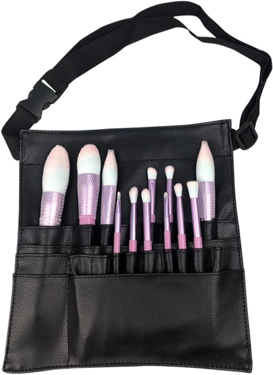 Makeup brush organiser bag - waxed canvas - waterdicht en schokbestendig - ideaal voor onderweg - ShopVlot
