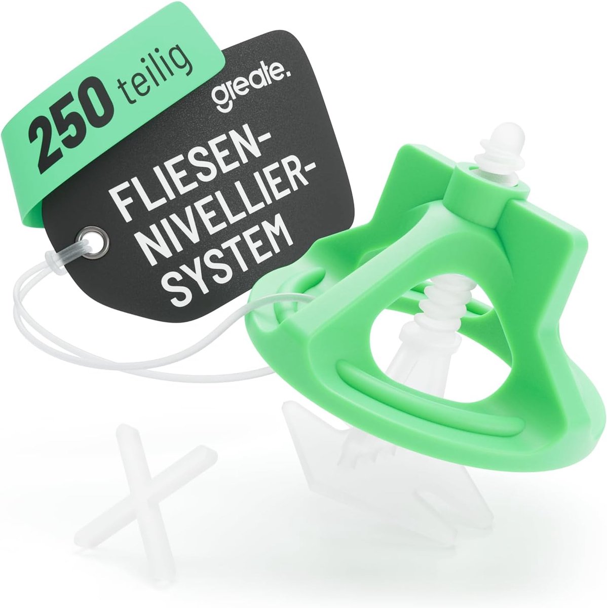 Tegel nivellering systeem 250 stuks - 2 mm tegels - met 100 tabs en 100 caps - voor vlakke installatie - ShopVlot