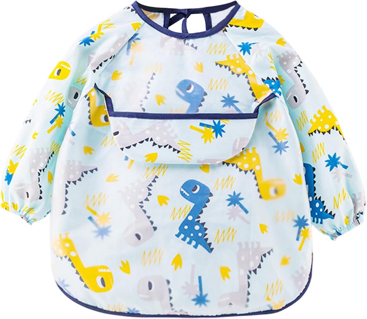 Babyschort lange mouwen - waterproof EVA - met zak - ideaal voor knoeien - ShopVlot
