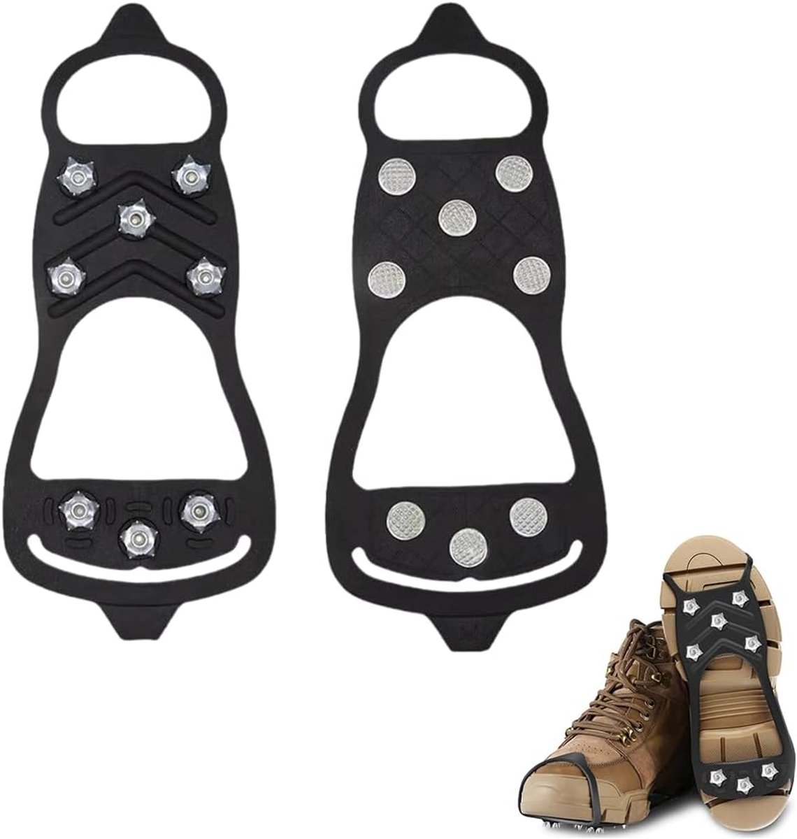 Anti-slip schoenspikes L - 8 tanden - winterse veiligheid - ideaal voor sneeuw en ijs - ShopVlot