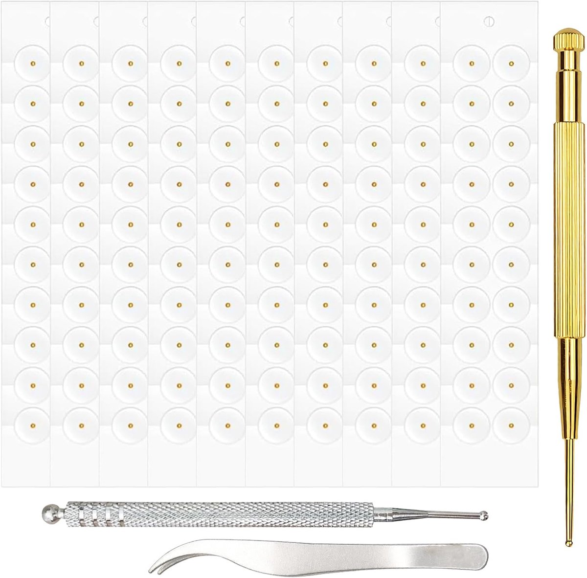 Oorzaad oorpers acupunctuur - 200 stuks - met pincet en massagepennen - verlicht stress - ShopVlot