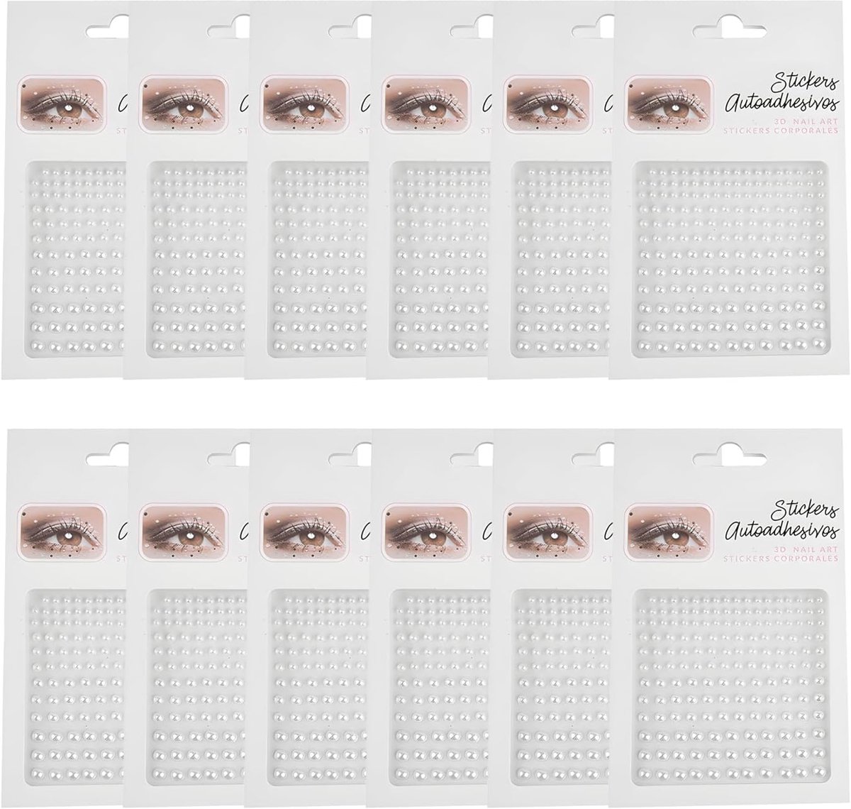 Zelfklevende halve kralen 1980 stuks - parelstickers - acryl - ideaal voor make-up en knutselen - ShopVlot