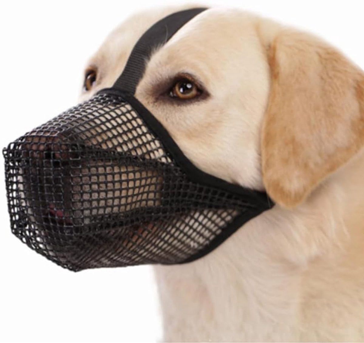 Muilkorf voor honden S - ademend mesh - verstelbare lus - voorkomt bijten en blaffen - ShopVlot