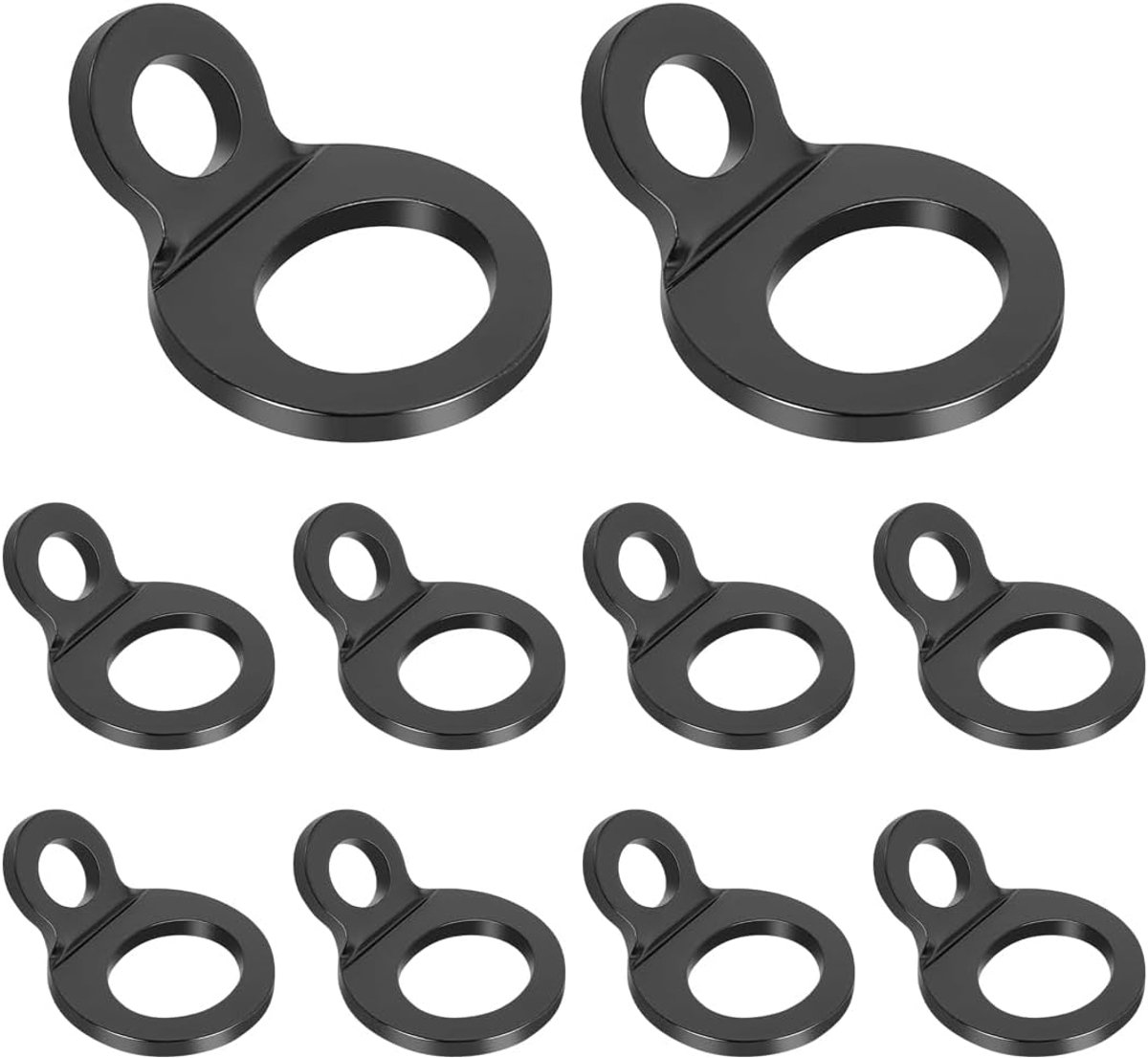 O-ring verankeringsringen 10 stuks - roestvrijstaal - zwarte coating - eenvoudig te monteren in garage - ShopVlot