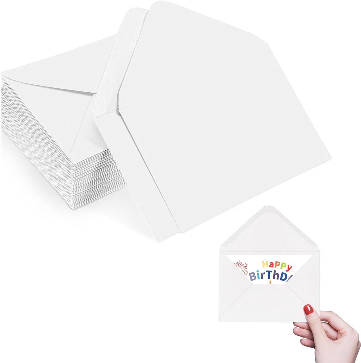 Enveloppen set A6 - semi-transparant - 120 g/m² - ideaal voor kaarten en uitnodigingen - ShopVlot