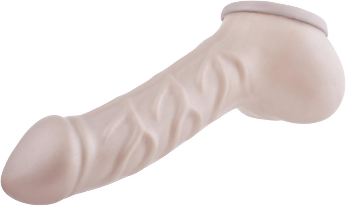 latex sleeve 14 cm - zilver - anatomisch gevormd - voor intense stimulatie - ShopVlot
