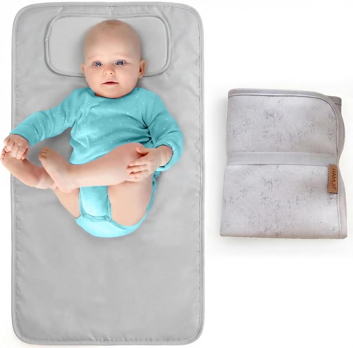 Hamur Home Portable Changing Mat, Waterproof, 40 x 70 cm, Reusable Baby Changing Mat, Machine Washable for Travel - ShopVlot