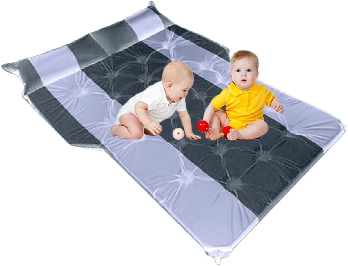 Zelfopblaasbare Slaapmat - Autobed Kampeerbed - Comfortabel Reizen - Ruimtebesparend Ontwerp - 180x132x5 cm - Zwart