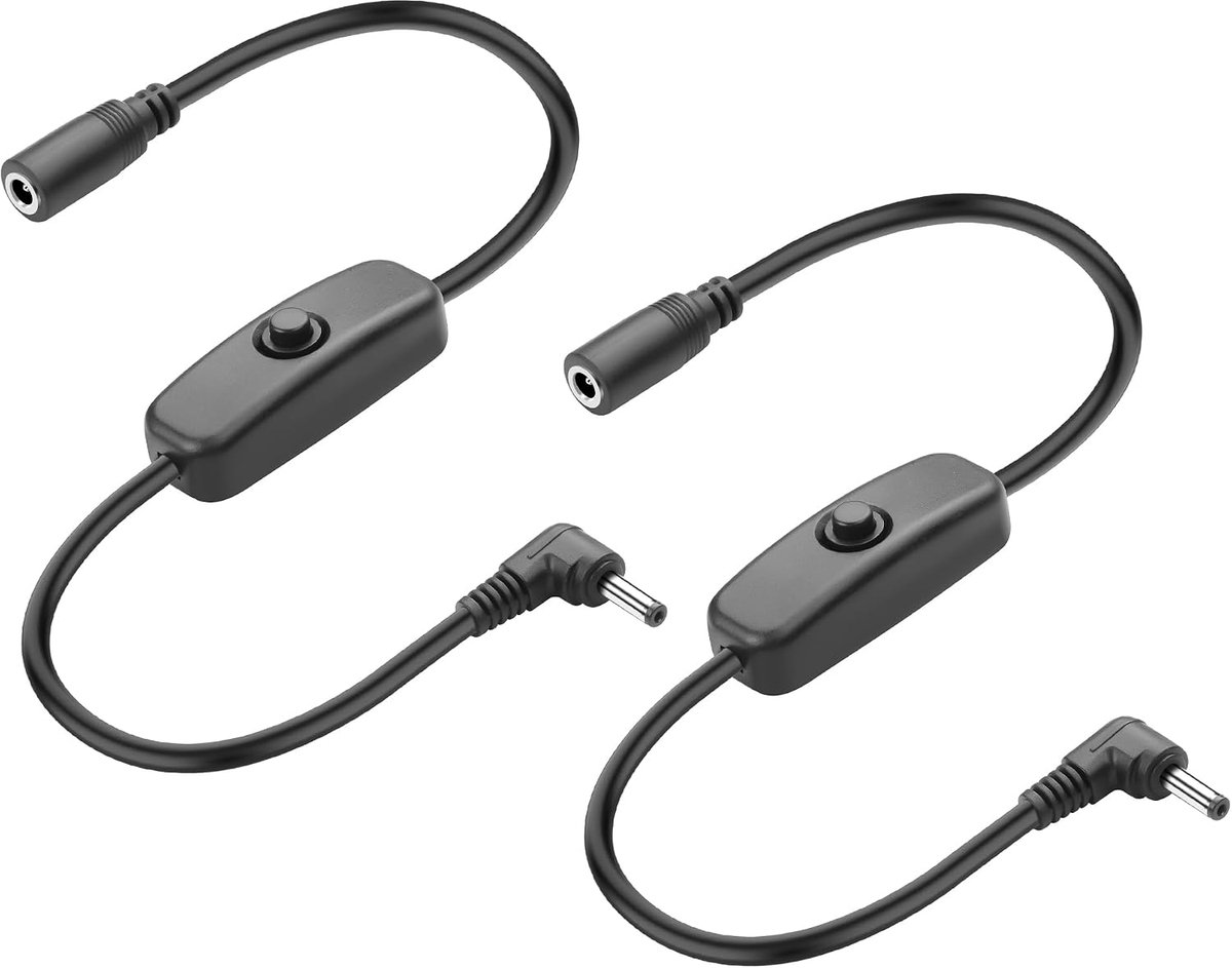 Switch Cable 3.5 mm x 1.35 mm, 5 V DC Plug to Socket DC 5 V, Extension Cable with 501 Switches for LED Lights, Table - ShopVlot