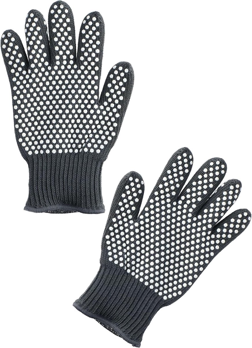 One Size Unisex Grill Gloves Knitted with Silicone Oven Gloves Oven Gloves Oven Gloves Oven Gloves BBQ Gloves Baking - ShopVlot