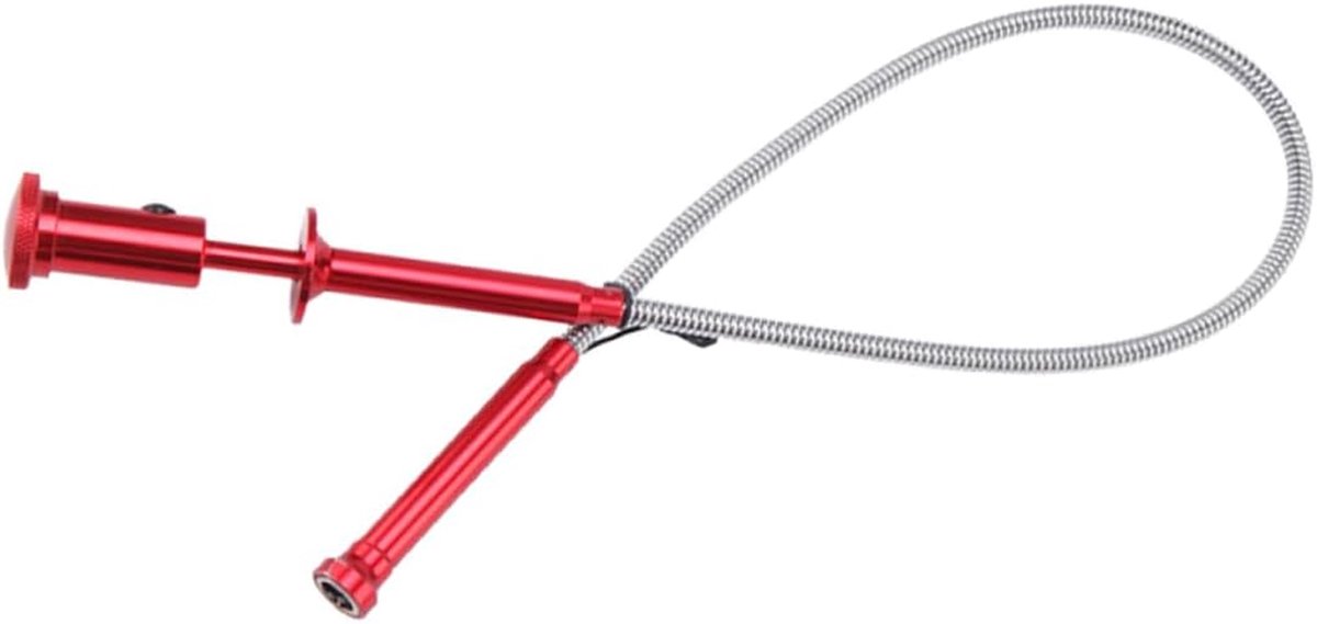 Afvoer Ontstopper - Pijp Reiniger Drain Reiniger - Verstopping Verhelpen - Flexibel Veerontwerp - 60 cm - Rood