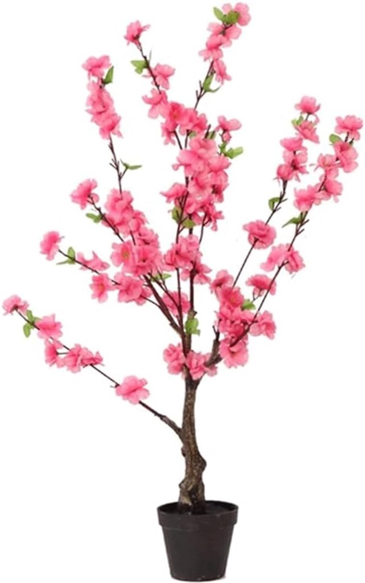 Simulated Peach Blossom Wedding Hotel Decoration Indoor and Outdoor Floor to Floor Fake Green Plants - ShopVlot