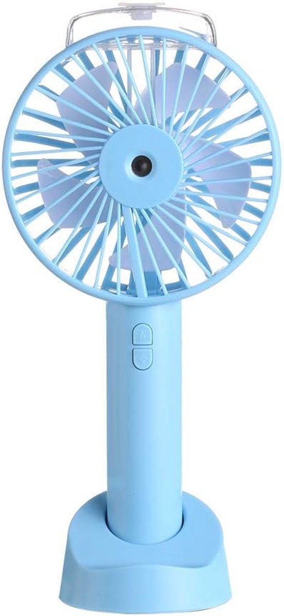 Hand Spray Small Fan Charging Portable Phone Stand Desktop Humidification USB Small Fan Blue - ShopVlot
