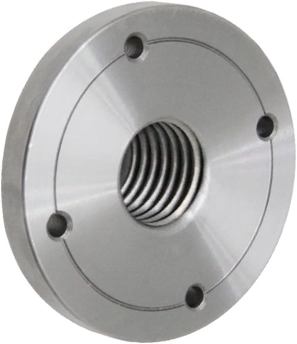 Steel wooden lathe front plate, 1 inch x 8 TPI thread, 3 inch without screw clamp - ShopVlot