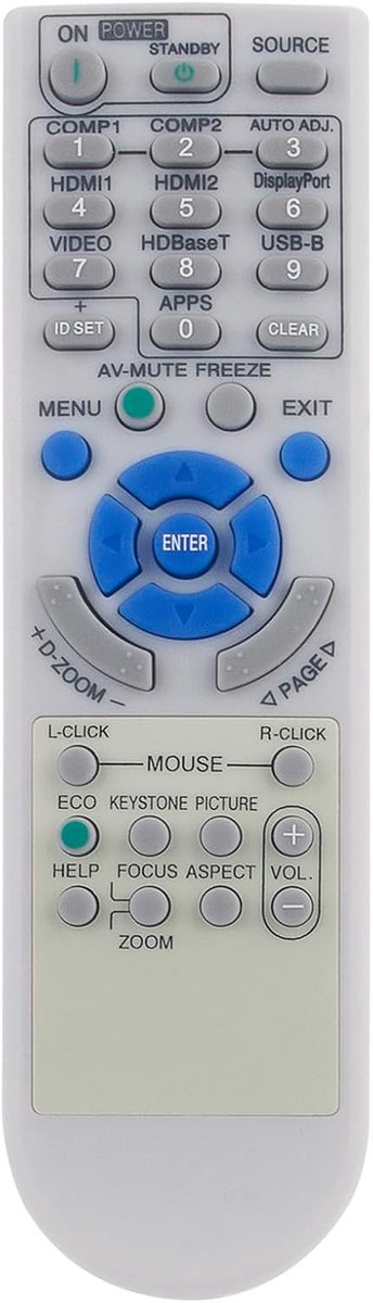 ALLIMITY RD-472E Replacement Remote Control suitable for NEC Projector P452H P452W P474U P474W P502H P554U P502W - ShopVlot
