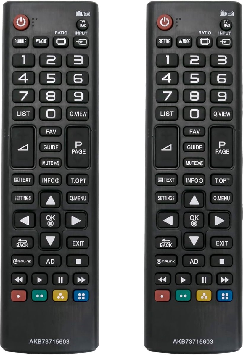 2 Pcs AKB73715603 Replacement Remote Control Fit For LG TV 42LB5700 42LB5820 42LB582V 40UF675V 42LB5500 42LB561 - ShopVlot