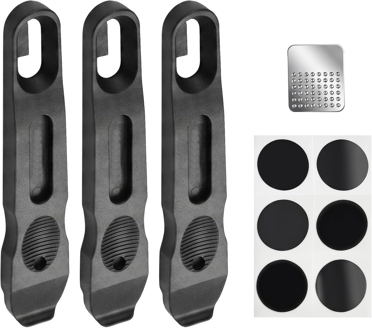 3 stuks fietsbandenlichters, 11,5 x 2,3 cm, bandenlichter met 6 bandenplekken, 1 metalen vijl, fietsbandenhendel - ShopVlot