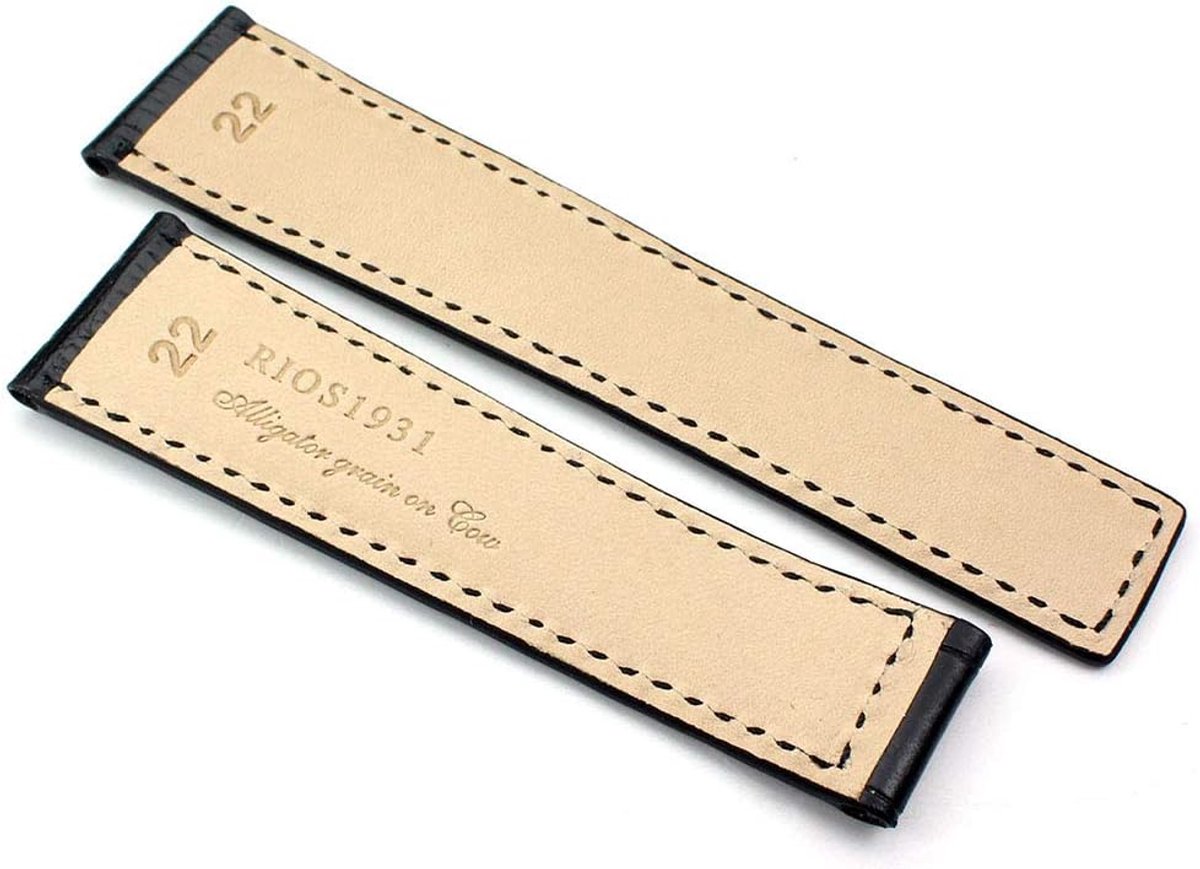 RIOS1931 Strap with alligator embossing, handmade in Germany, suitable for Heuer - ShopVlot