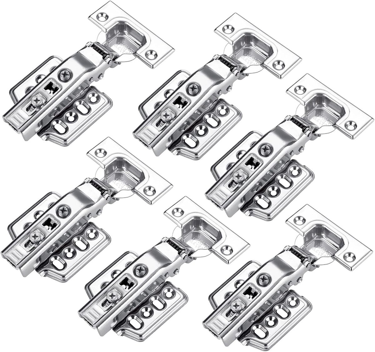 Hinges for cabinet doors 35 mm with spring, opening angle 110°, hinges cabinet door with hinged screws kitchen cabinet - ShopVlot