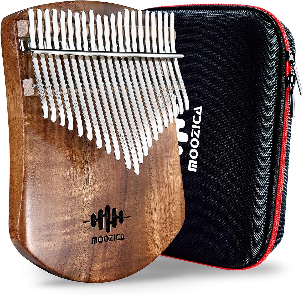 MOOZICA Kalimba Koa Kalimba with 21 Keys Solid Wood Board Professional Thumb Piano Marimba with Learning Instruction - ShopVlot