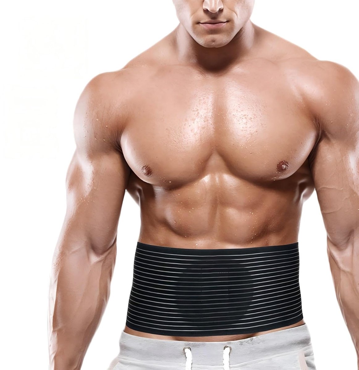 Navelbreukbandage 132 cm navelhernia riem met 2 drukkussens - Zacht ademend, aangenaam om te dragen, biedt voldoende - ShopVlot