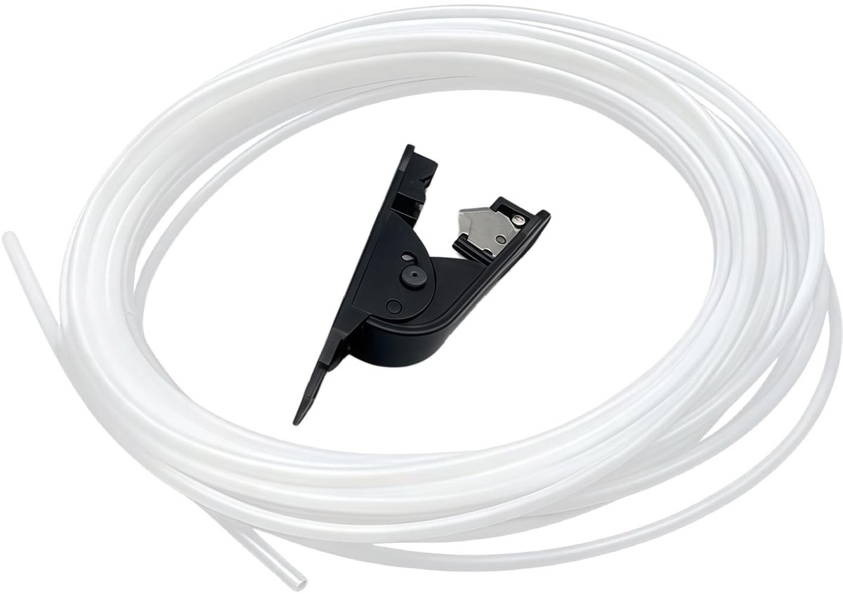 5M PTFE Hose with Cutter, Transparent 2.5mm ID x 4mm OD Heat Resistant for 1.75mm Filament, for Bambu Lab A1/A1 - ShopVlot