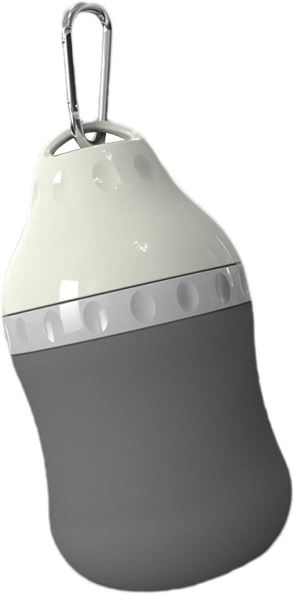 Draagbare waterbak hond - Honden waterfles - Buitenactiviteiten hydratatie - Lekvrij ontwerp - 400ml - Grijs
