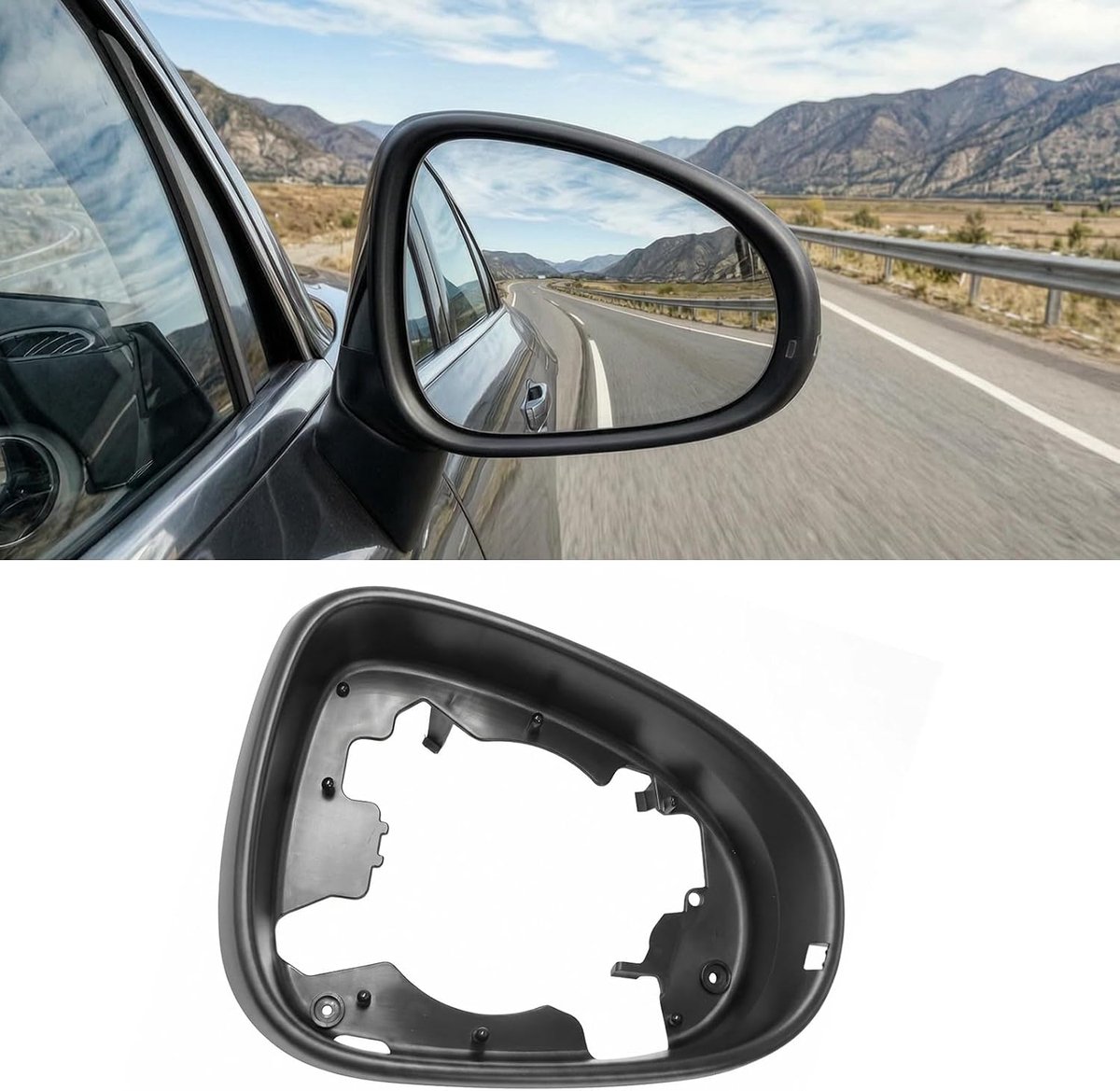 TTCR-II Compatibel met spiegelframe VW Touareg II (7P) 2011-2018 rechts - ShopVlot
