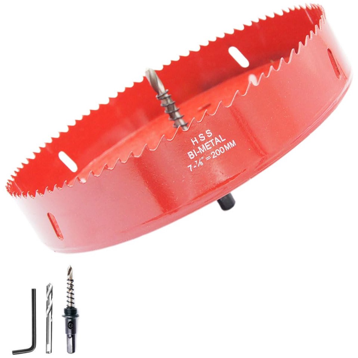 Hole saw 200 mm, Laiwei hole cutter, round cutter for drilling holes in wood, aluminium profiles, plasterboard, PVC - ShopVlot