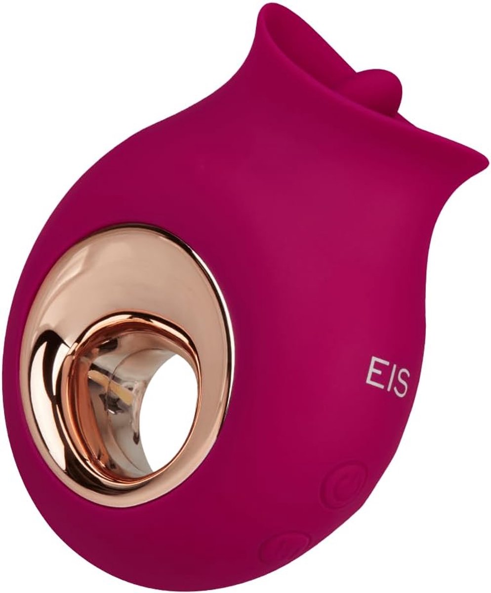 EIS, Vibrator Silicone Tongue Vibrator, 9.5 cm, Waterproof, Rechargeable, 9 Lick Programs, 9 Vibration Programs - ShopVlot