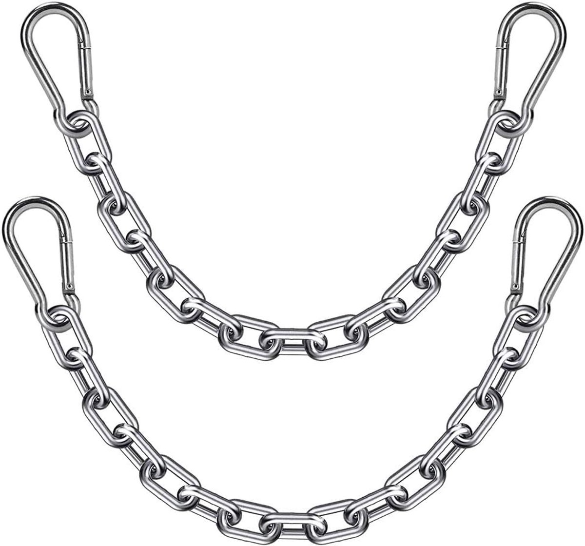 2 Boxing Boxing Bag Chain and 4 Carabiner Hooks Stainless Steel Heavy Duty Hanging Chair Chain Set Hammock Chair - ShopVlot