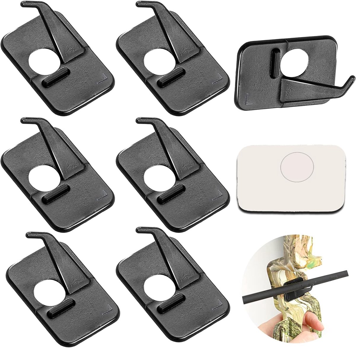 6 Pcs Arrow Rest for Recurve Bow, Plastic Archery, Arrow Rest for Composite Bows, Black Recurve Bow Arrow Rest with - ShopVlot