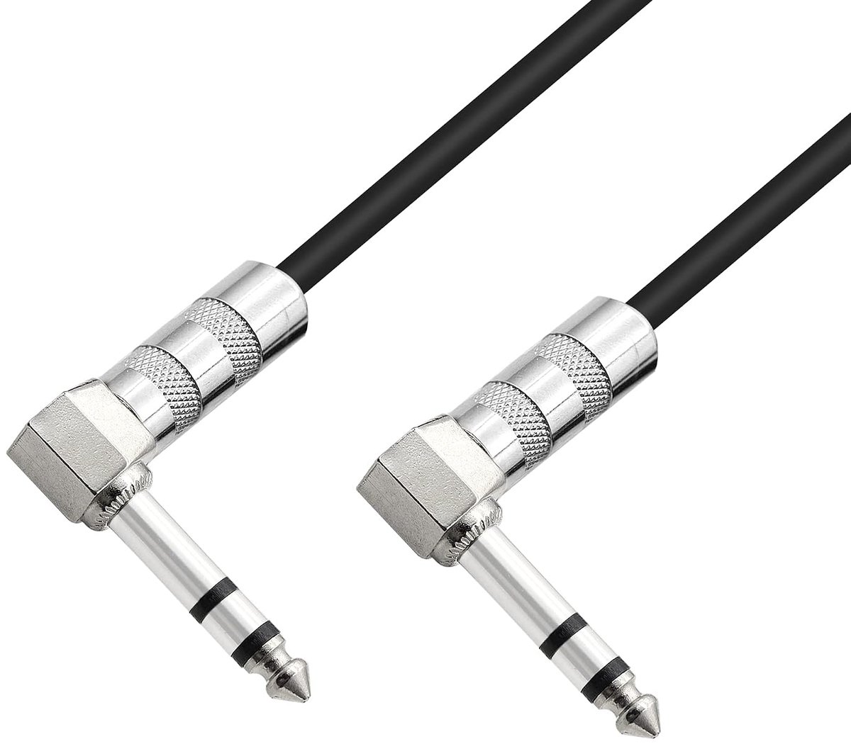 50cm 6.35mm Right Angle Male to 6.35mm Male 90 Degree TRS Cable for Guitar, Amplifiers, Mixers, Microphones etc - ShopVlot