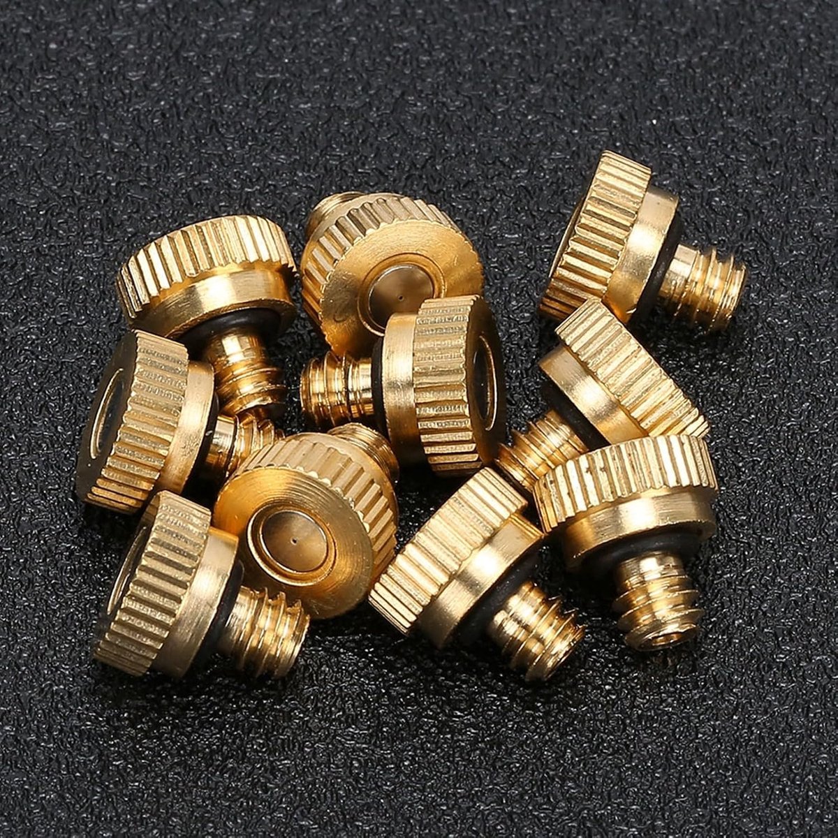 Mister 10 x 0,2 mm lage druk verstuiver sproeiers van messing voor koeling bevochtiging, 10 stuks - ShopVlot