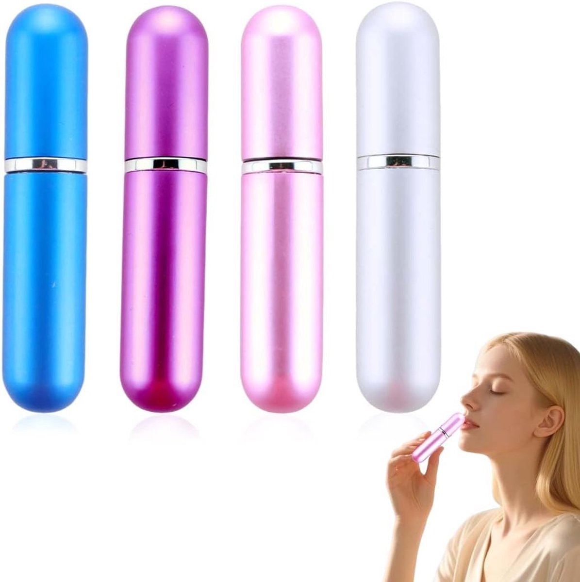 4 Nasal Inhalers, Nasal Inhalers, Good Hygroscopicity, Refillable, for Aromatherapy, Essential Oils, Empty Fragrance - ShopVlot