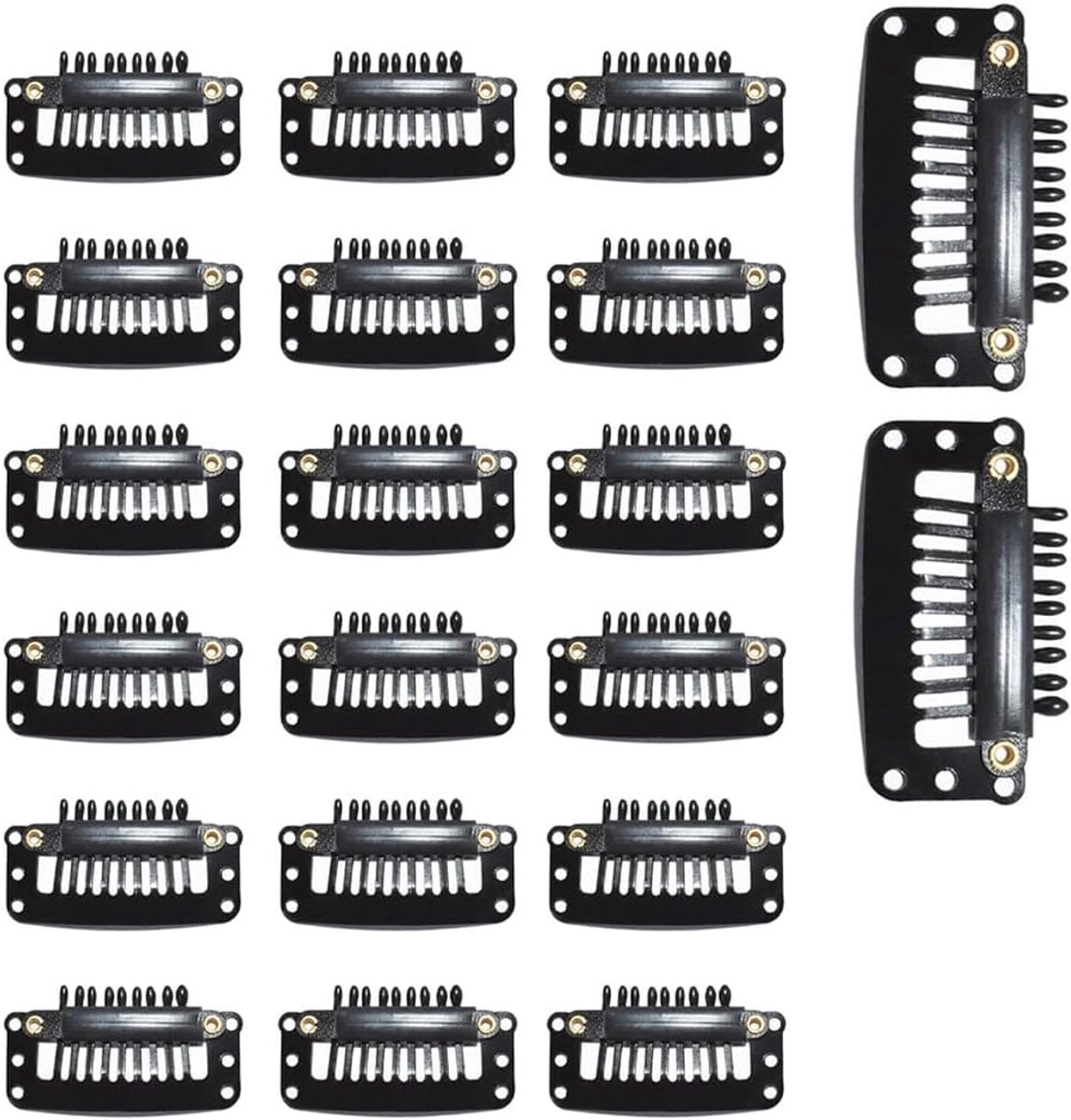 20 pieces U-shaped metal clips, hair comb clips, comb with teeth, click clips for hair extensions, hair extensions - ShopVlot