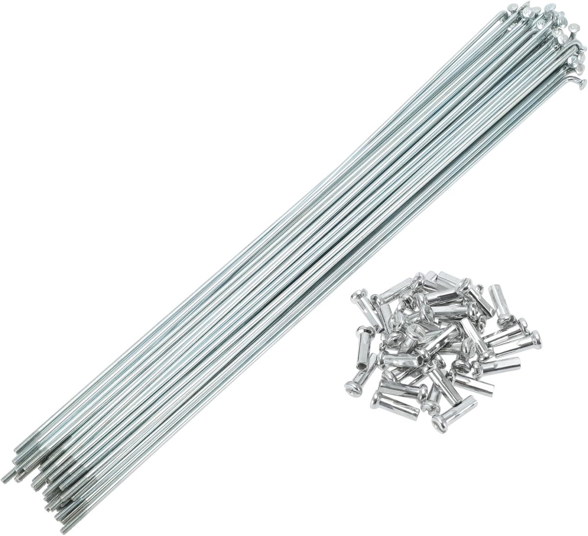 Fiets Spaken Fiets Wiel Spaken Zilver Tone 1 Set 14G 219mm Lengte Koolstofstaal Gegalvaniseerd - ShopVlot