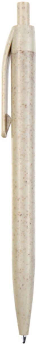 500 stuks voordeel pack Drukknoppen gemaakt van tarwevezel en ABS kleur Beige, Model KAMUT met blauwe inkt.