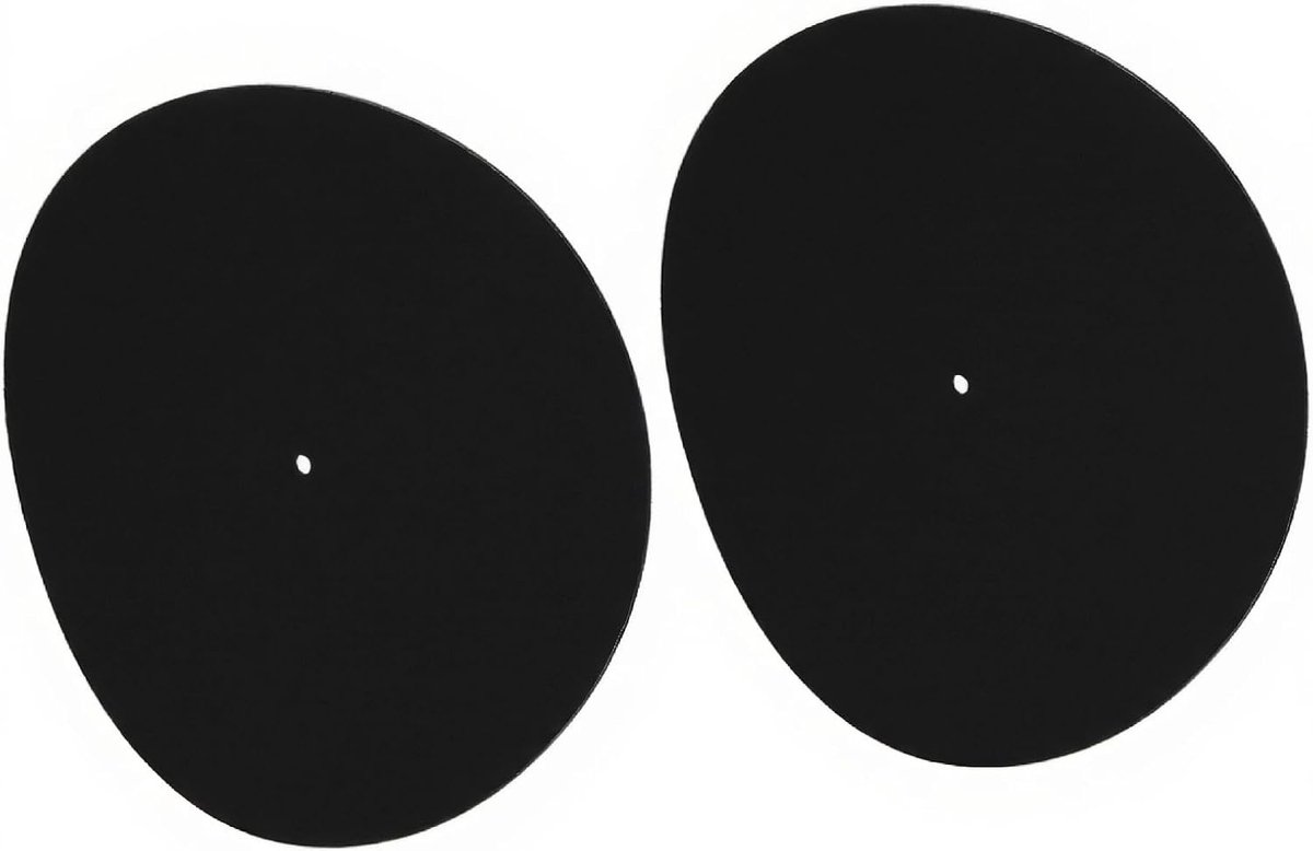 SnelShoppen - ASHATA Platenspeler Mat Set van 2 Stuks - 12 Inch Vervangmatten - Antistatisch, Schokbestendig, Vilt - Bescherming tegen Stof en Geluid