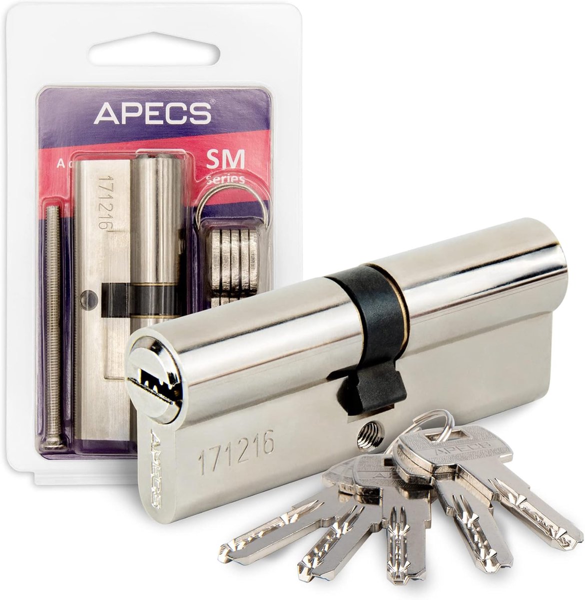 Cilinderslot APECS 40/60mm - Messing - Verbeterde beveiliging - Geschikt voor voordeur - ShopVlot