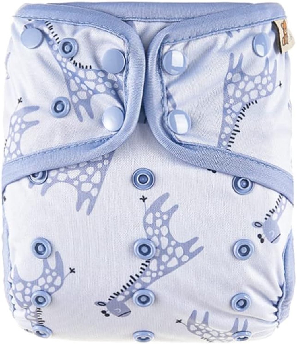 Luierbroekjes 4-15 kg - Blauw Giraffe - Verstelbaar - Bescherming tegen lekkage - ShopVlot