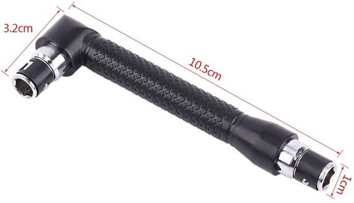 Moersleutel L-vormig 1/4" - Schroevendraaierset - Dopsleuteladapter - Verlengbithouder - Robuust - Duurzaam - Schroevendraaier
