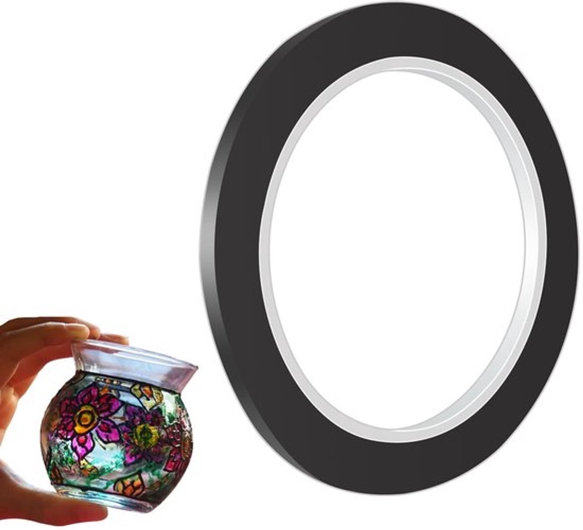Raamdecoratie Gebrandschilderd Glas - Faux Loodlijnen - 250 Voet Lang - PET Materiaal - Ductiel/Plasticiteit - Esthetisch Effect - Glas-in-lood
