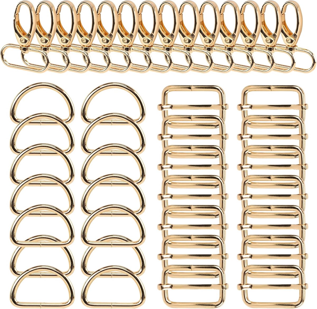 Carabiner with swivel joint, key chain, slide buckle, belt adjuster, metal buckles and clasps for DIY sewing - ShopVlot