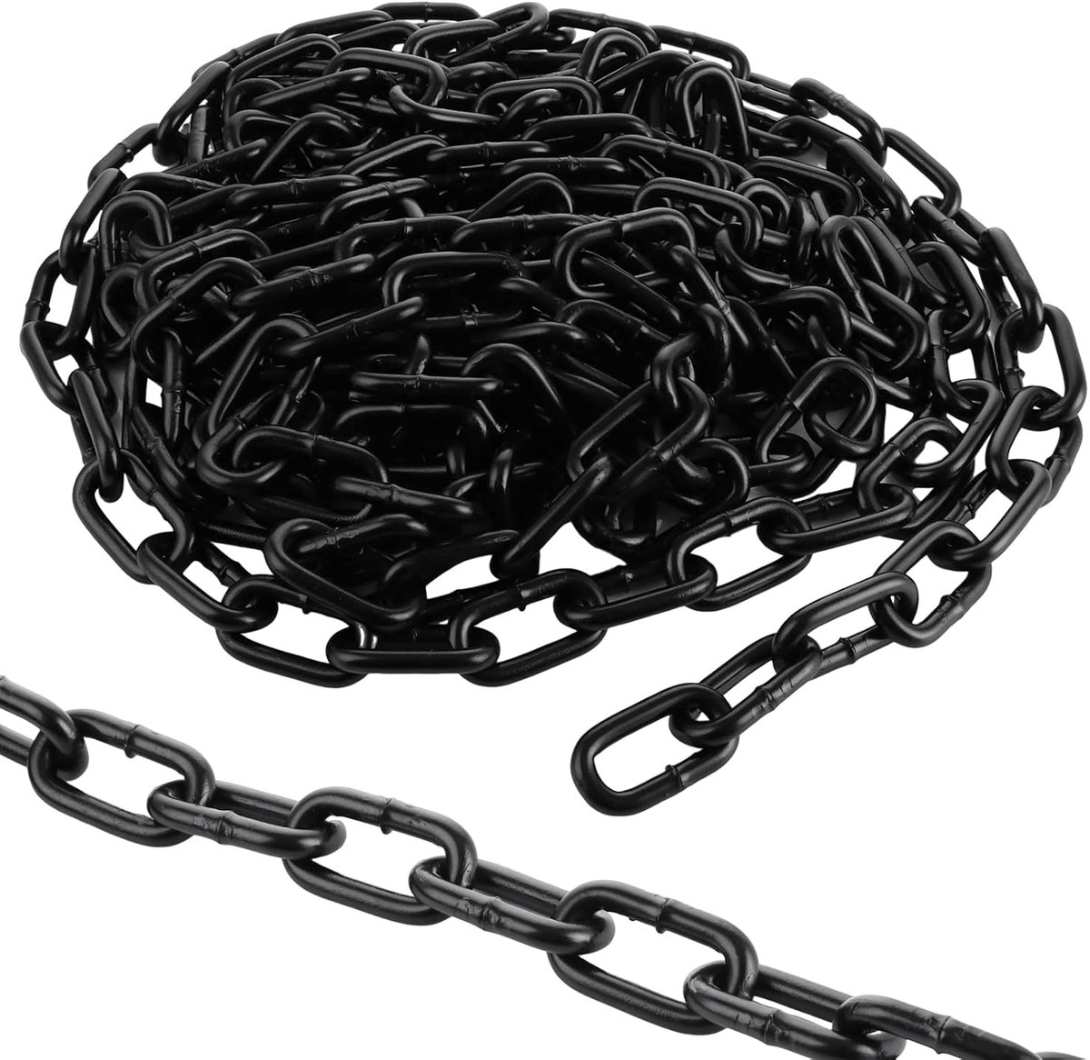 4 m black lacquered chain, Ø 8 mm steel chain carbon steel, swing chain, hanging chair, safety chain for hanging fences - ShopVlot